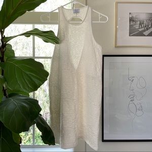 White Textured Zara Dress